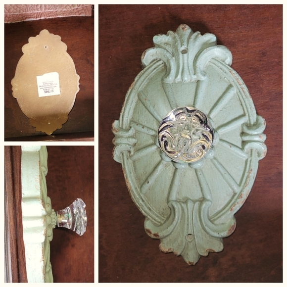 Green Shabby Chic Style Resin Wall Decor with Glass Knob from Hobby Lobby - Picture 1 of 1